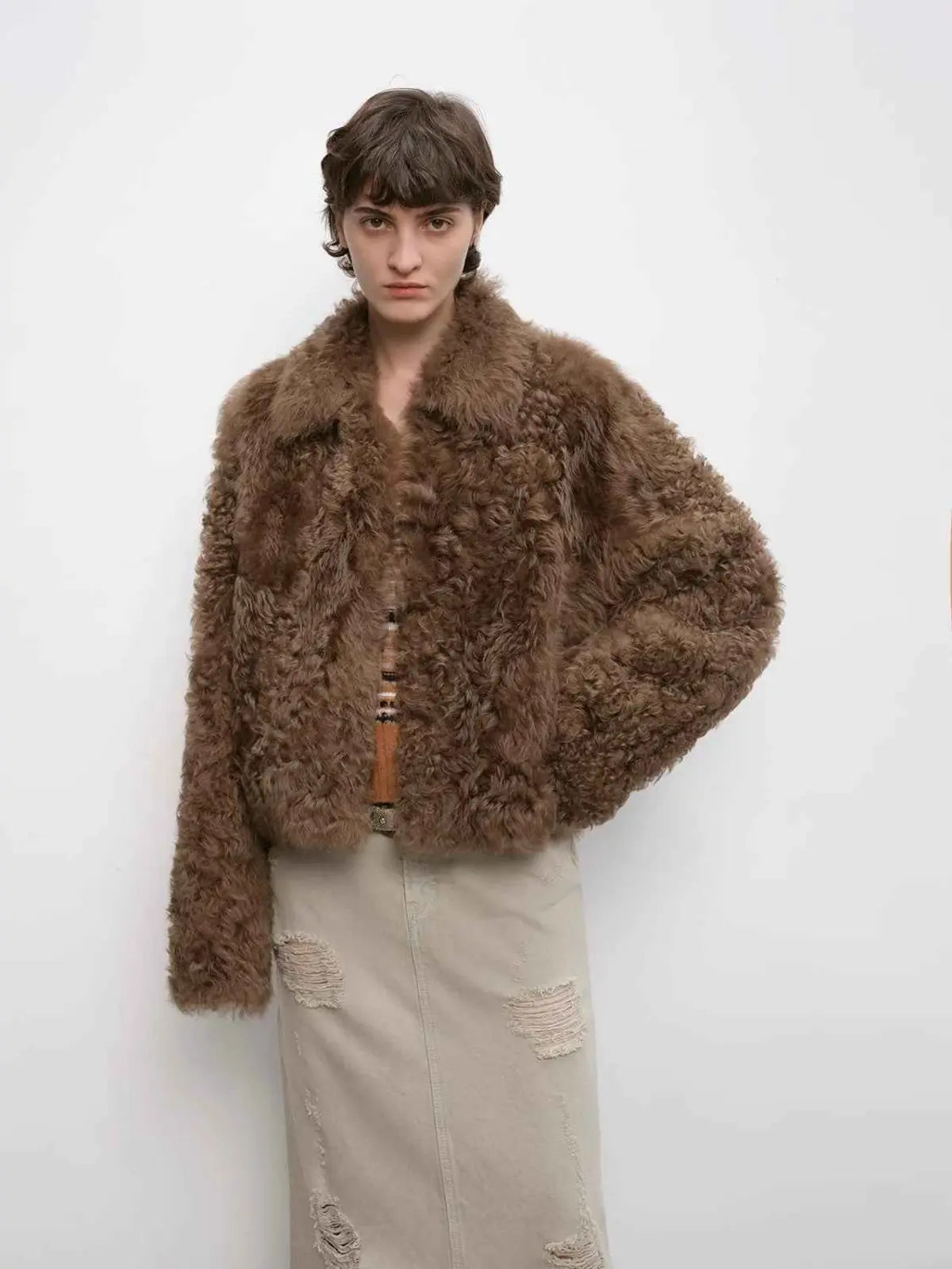Blackmoon Berlin short Toscana wool sheepskin coat product image 14