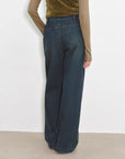 "Blue Island" heavy - duty distressed, slim and durable mid - rise curved knife cotton washed jeans - variant_title