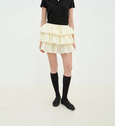 "Blueberry Cream" pure cotton anti - exposure lace cake skirt skirt - variant_title