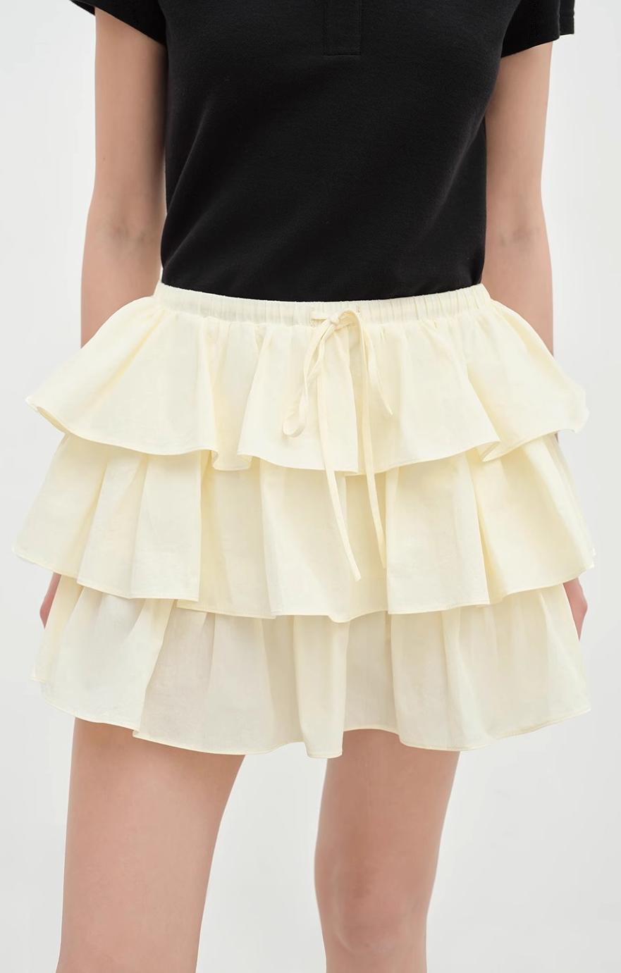 "Blueberry Cream" pure cotton anti - exposure lace cake skirt skirt - variant_title
