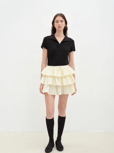"Blueberry Cream" pure cotton anti - exposure lace cake skirt skirt - variant_title
