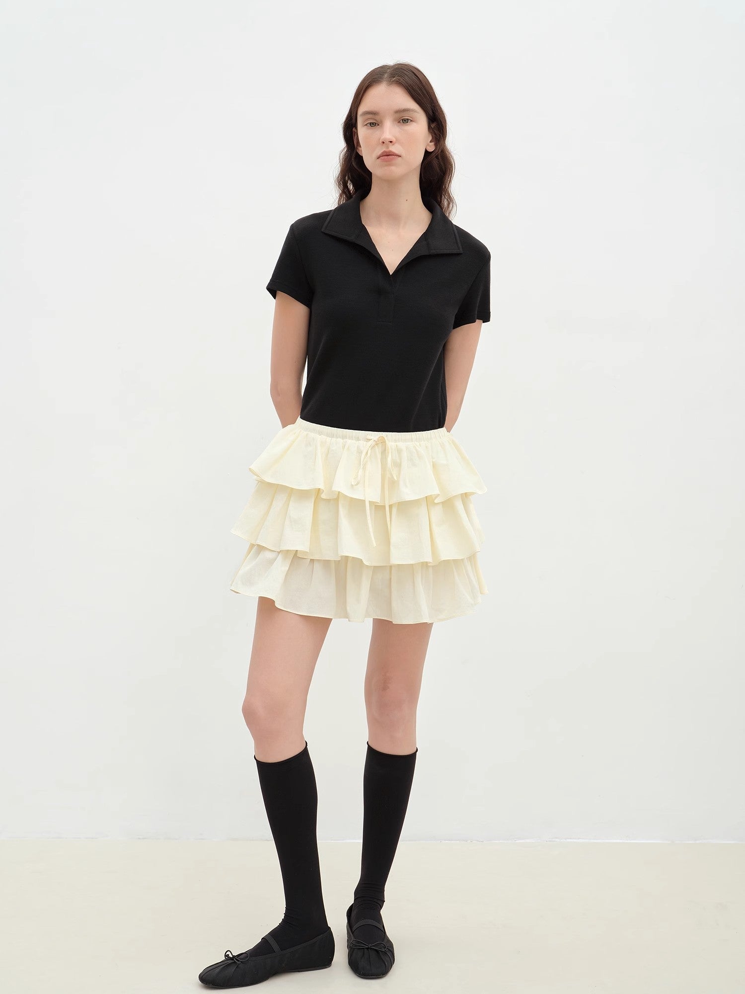 "Blueberry Cream" pure cotton anti - exposure lace cake skirt skirt - variant_title