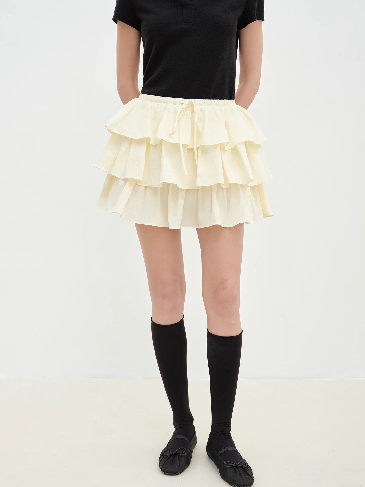 "Blueberry Cream" pure cotton anti - exposure lace cake skirt skirt - variant_title