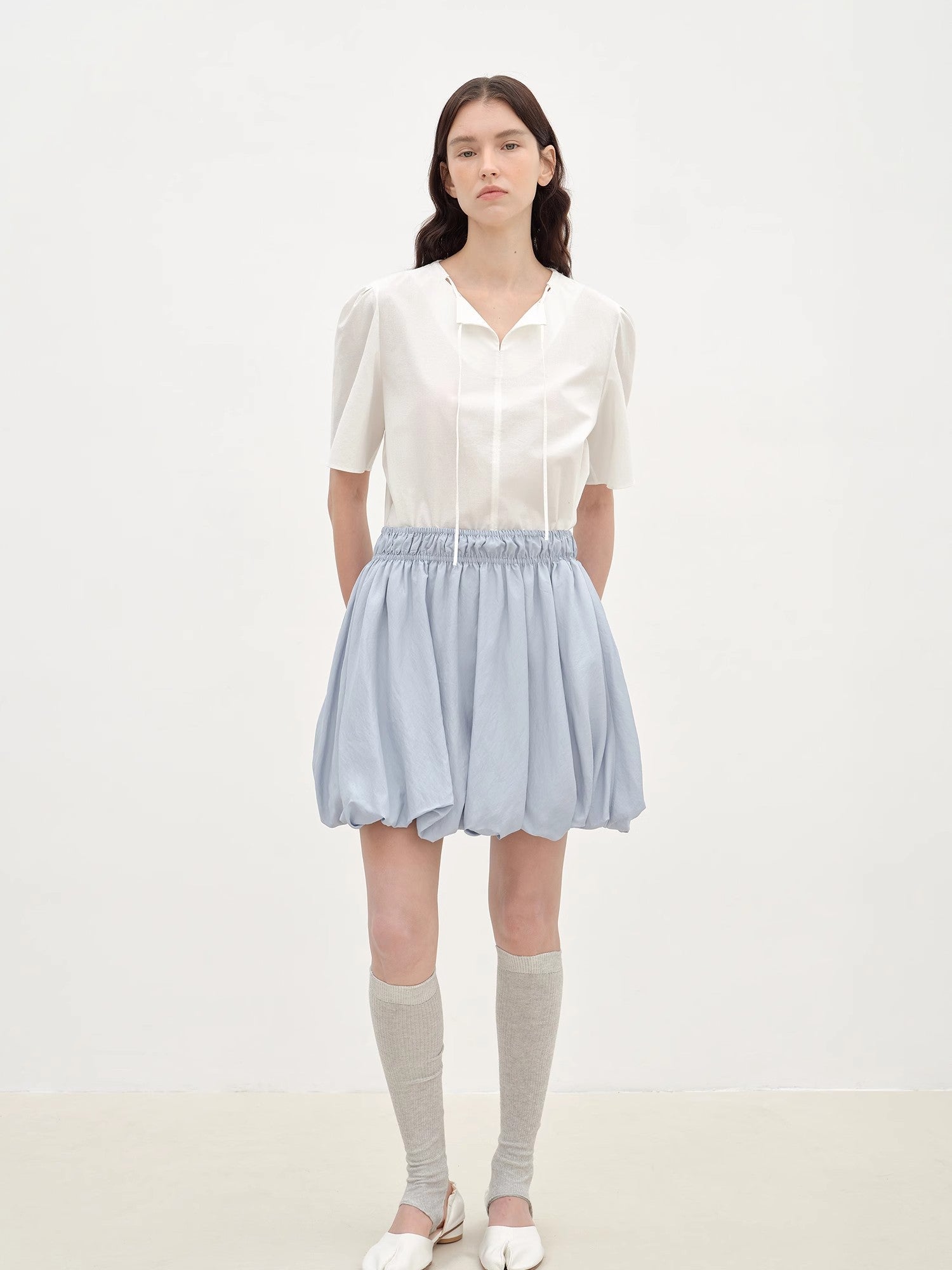 "Bubble Park" elastic waist three - dimensional flower bud new skirt - variant_title