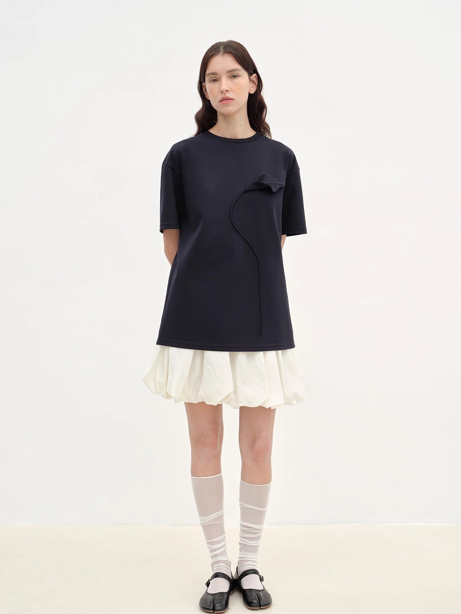 "Bubble Park" elastic waist three - dimensional flower bud new skirt - variant_title