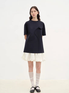 "Bubble Park" elastic waist three - dimensional flower bud new skirt - variant_title