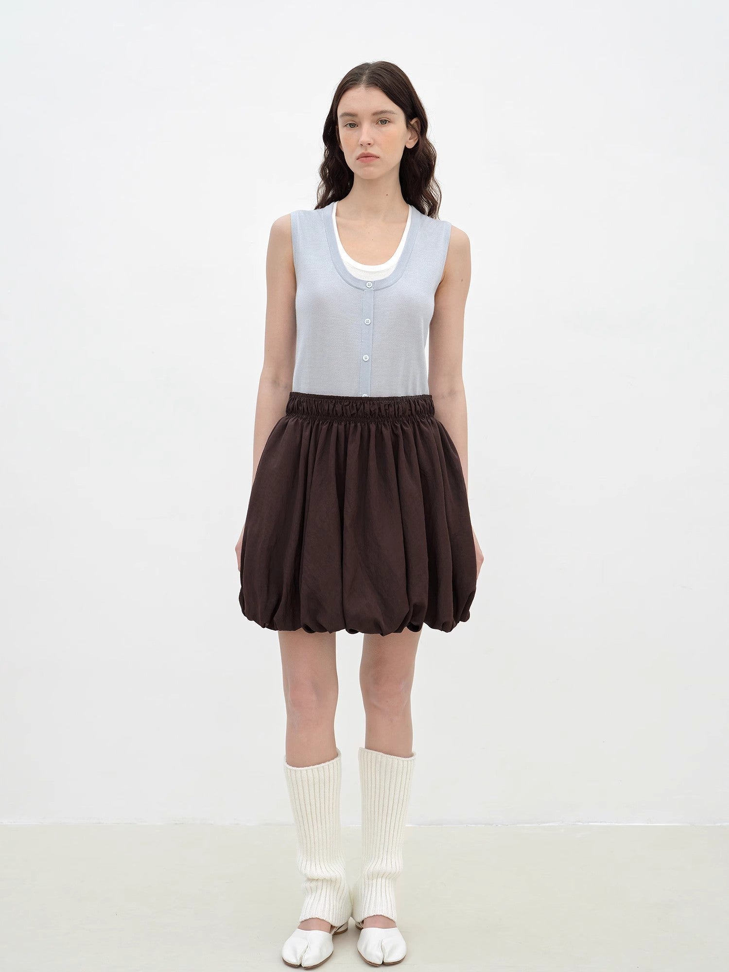 "Bubble Park" elastic waist three - dimensional flower bud new skirt - variant_title
