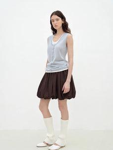 "Bubble Park" elastic waist three - dimensional flower bud new skirt - variant_title