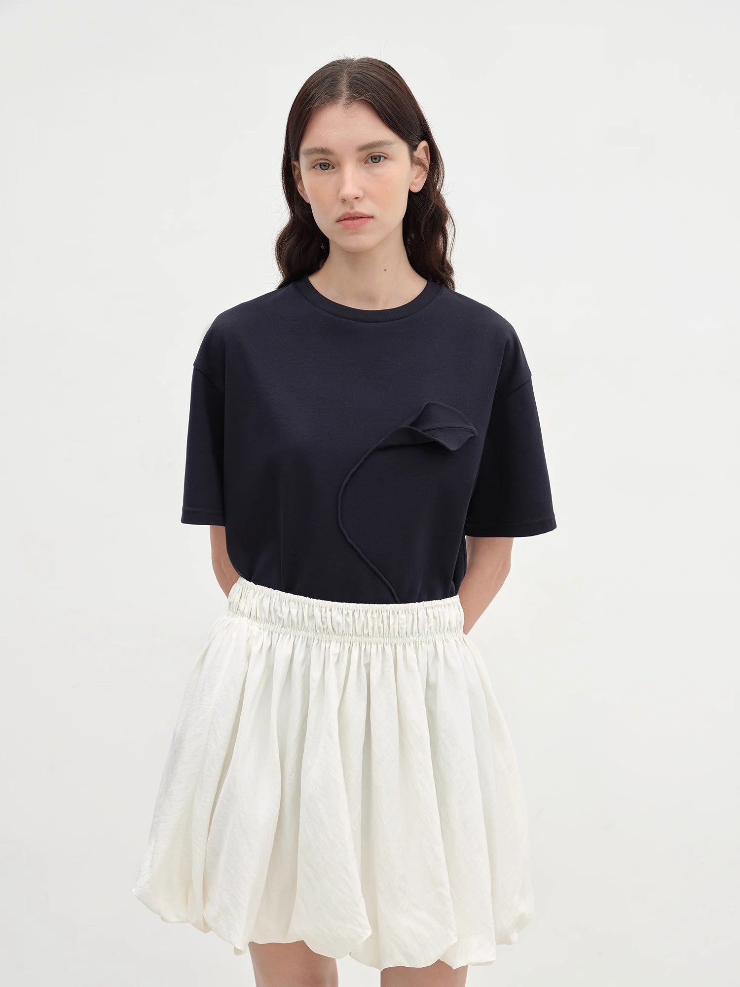 "Bubble Park" elastic waist three - dimensional flower bud new skirt - variant_title