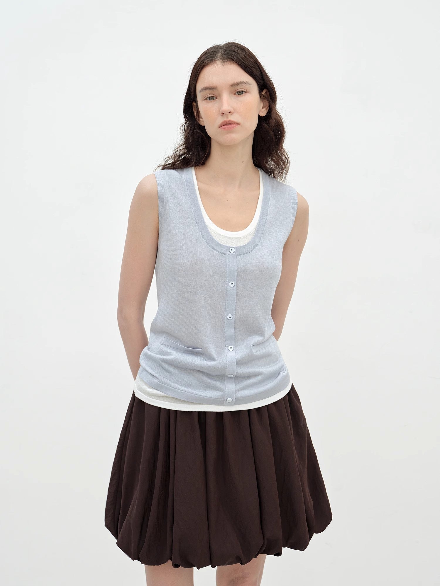 "Bubble Park" elastic waist three - dimensional flower bud new skirt - variant_title
