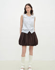 "Bubble Park" elastic waist three - dimensional flower bud new skirt - variant_title