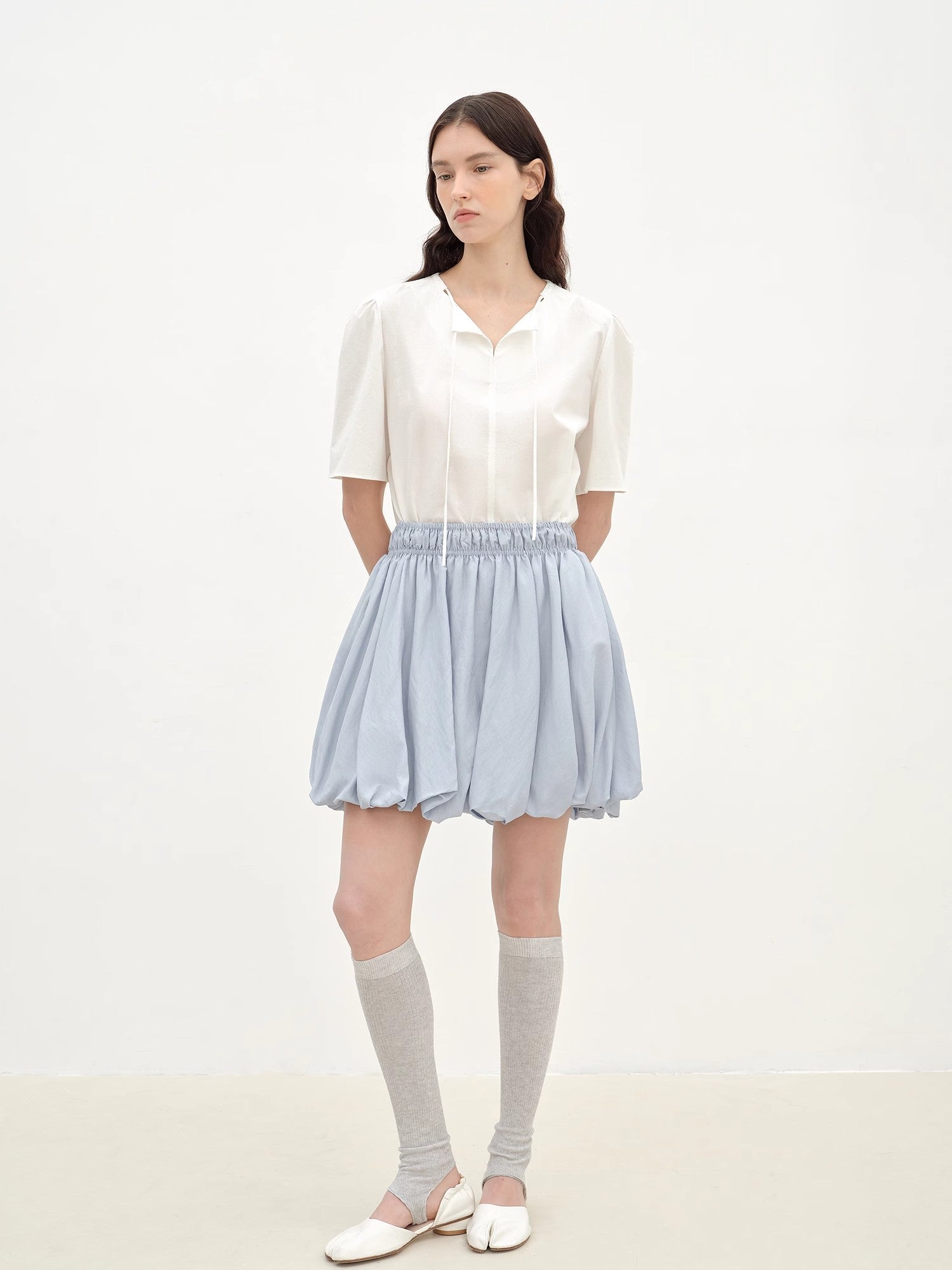 "Bubble Park" elastic waist three - dimensional flower bud new skirt - variant_title