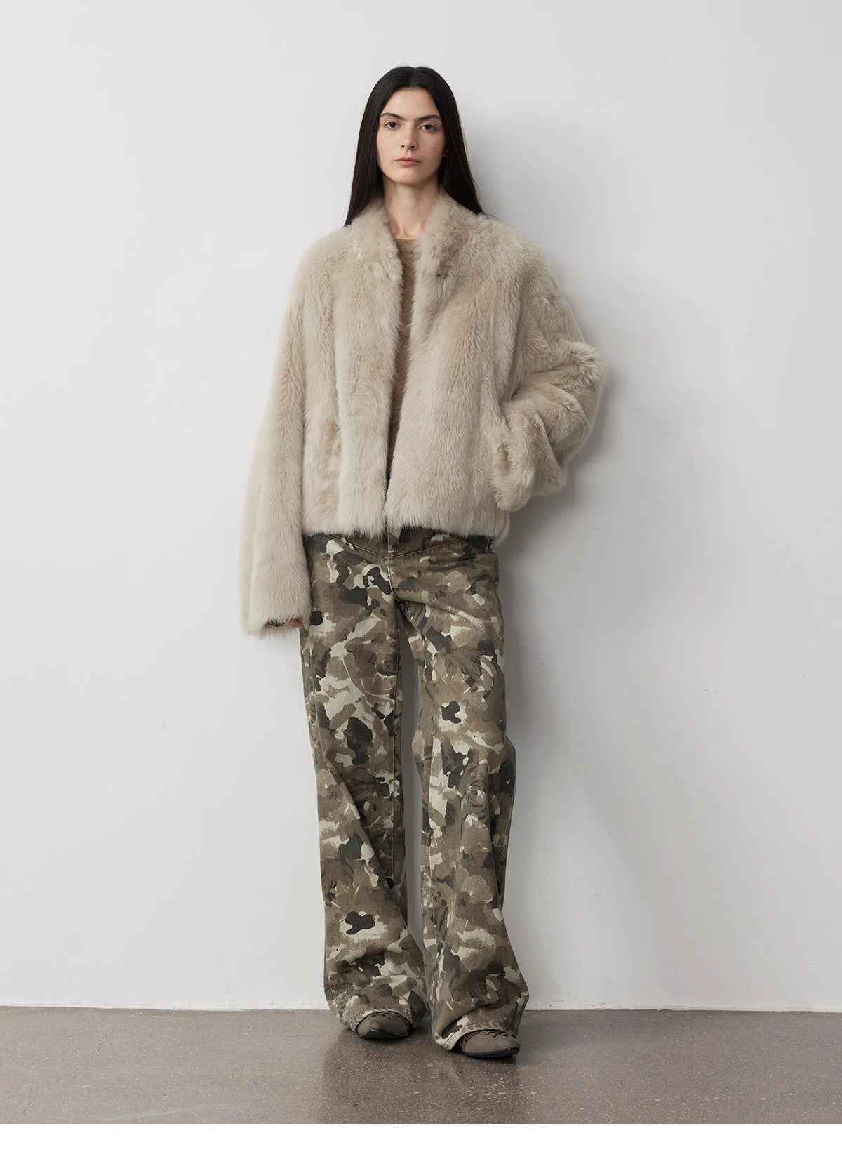 "Camouflage Charm " Cool, Trendy, Unique, and Personalized Original Camouflage Print Washed Loose Straight - Leg Denim Jeans - variant_title