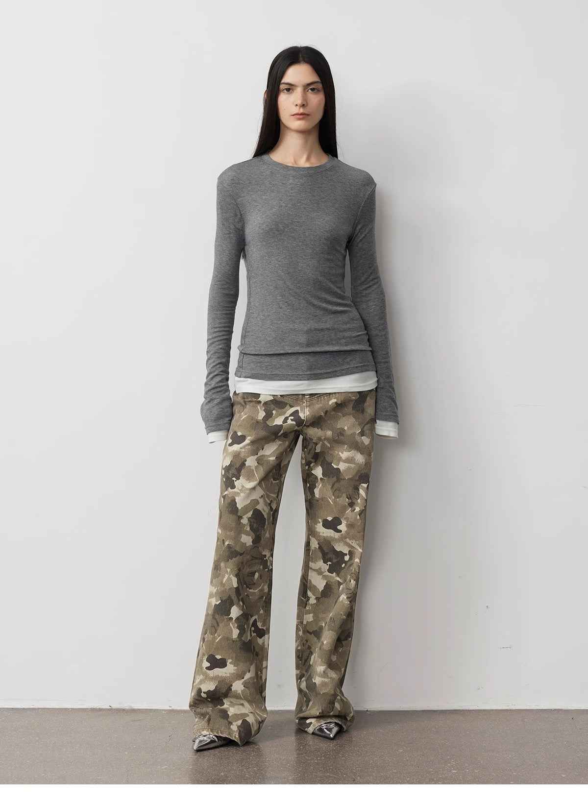 "Camouflage Charm " Cool, Trendy, Unique, and Personalized Original Camouflage Print Washed Loose Straight - Leg Denim Jeans - variant_title