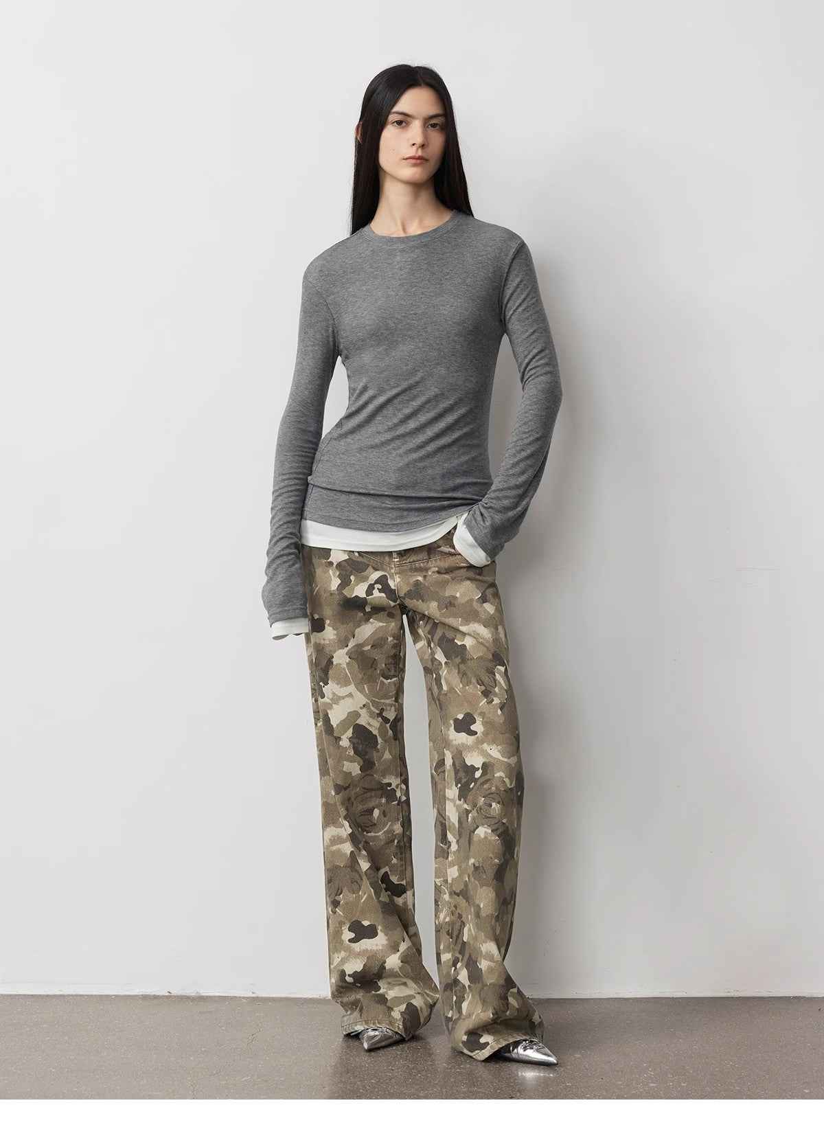 "Camouflage Charm " Cool, Trendy, Unique, and Personalized Original Camouflage Print Washed Loose Straight - Leg Denim Jeans - variant_title