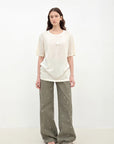 "Carol Pie" loose high - waisted wide - leg calla lily print jeans for women - variant_title