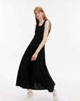 "Casual Commuting" light luxury mercerized cotton special - shaped collar waist irregular lazy long dress - variant_title