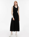 "Casual Commuting" light luxury mercerized cotton special - shaped collar waist irregular lazy long dress - variant_title