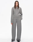 "Casual Life" Textured Cotton Loose Straight Hooded Short Sweatshirt - variant_title