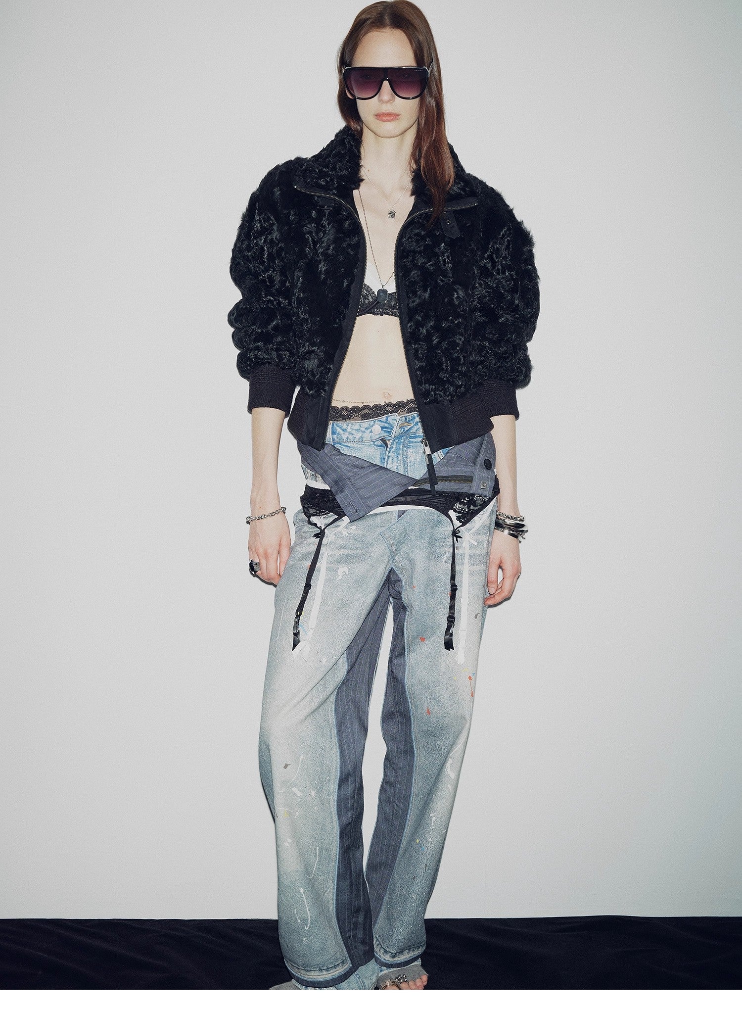 Casual stand - up collar jacket - style fluffy sheep curly hair fashionable short bomber coat"Curly Story" - variant_title