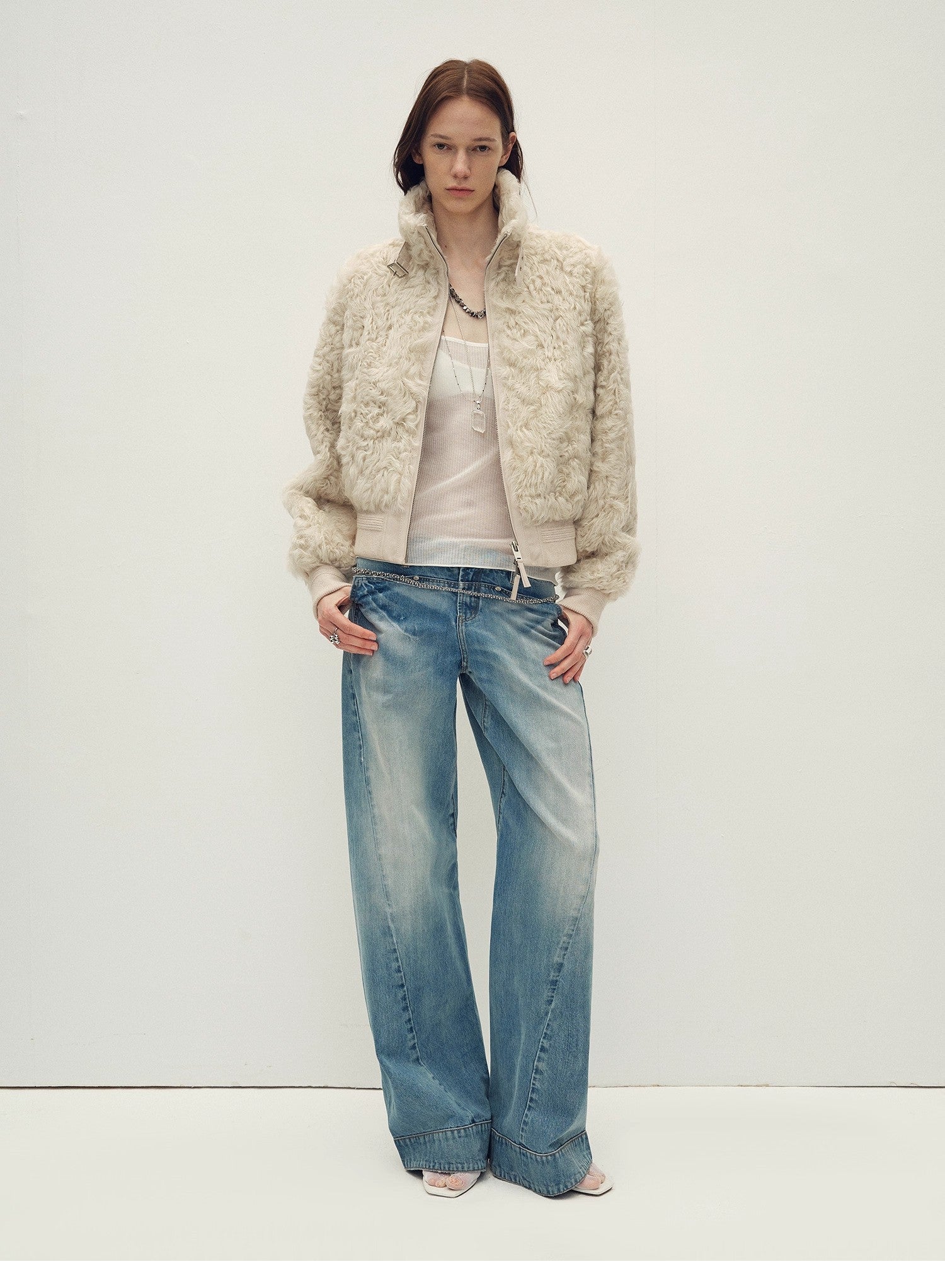 Casual stand - up collar jacket - style fluffy sheep curly hair fashionable short bomber coat"Curly Story" - variant_title