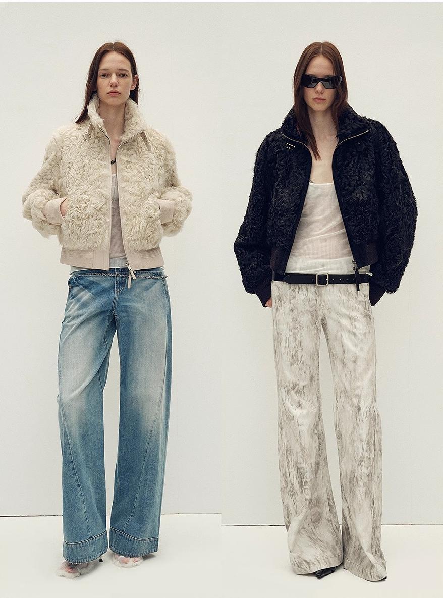 Casual stand - up collar jacket - style fluffy sheep curly hair fashionable short bomber coat"Curly Story" - variant_title