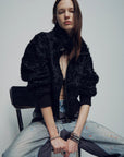 Casual stand - up collar jacket - style fluffy sheep curly hair fashionable short bomber coat"Curly Story" - variant_title