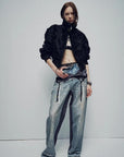 Casual stand - up collar jacket - style fluffy sheep curly hair fashionable short bomber coat"Curly Story" - variant_title