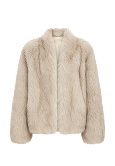 Chic Sister Blossom Pink standing-collar SagaFurs fox fur coat product view