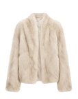 Chic Sister Mocha standing-collar SagaFurs fox fur coat product view