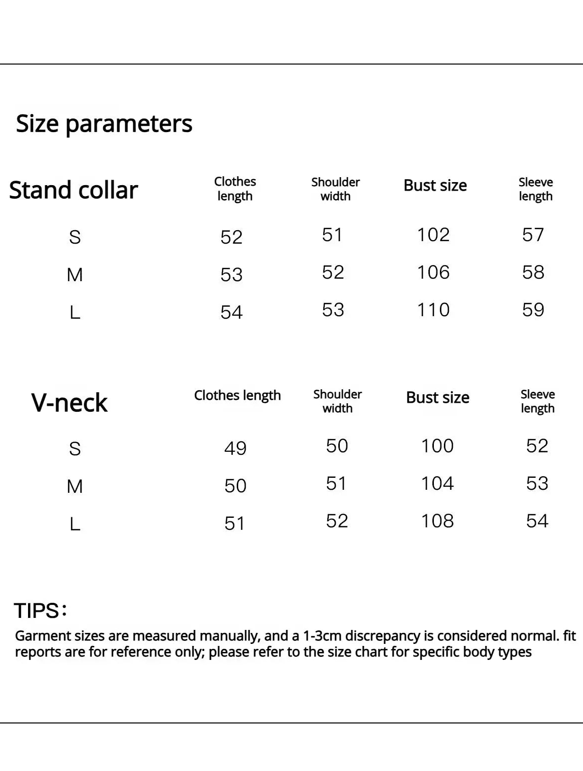 Chic Sister standing-collar and V-neck fox fur coat size guide
