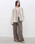 "City Stroll" casual and relaxed wool - blend double - pleated straight draped wide - leg casual trousers for autumn - variant_title