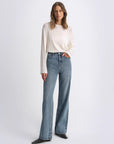 Classic retro old money style, craft washed organic cotton, retro straight slim jeans - variant_title
