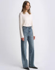 Classic retro old money style, craft washed organic cotton, retro straight slim jeans - variant_title