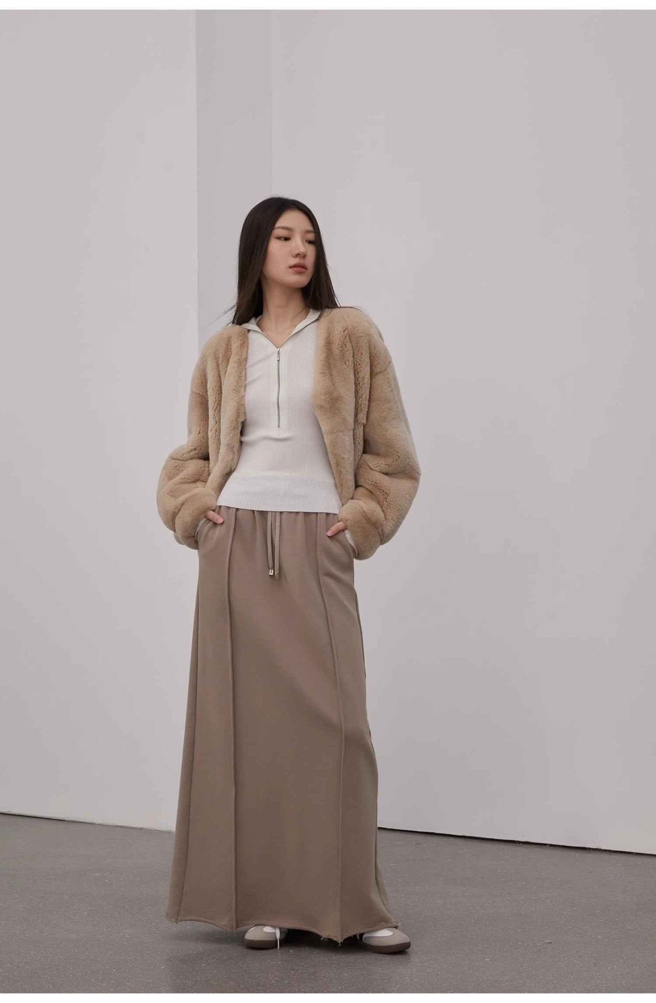 "Cloudy Star"Lazy Dress ,Sporty style color - blocked drawstring women's skirt - variant_title