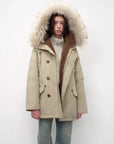 Fireladyfur Coastal Highway II shearling lined parka seated styling