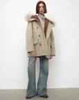 Fireladyfur Coastal Highway II shearling lined down parka street styling