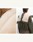Fireladyfur Cool and Sharp short hooded jacket fur and fabric details
