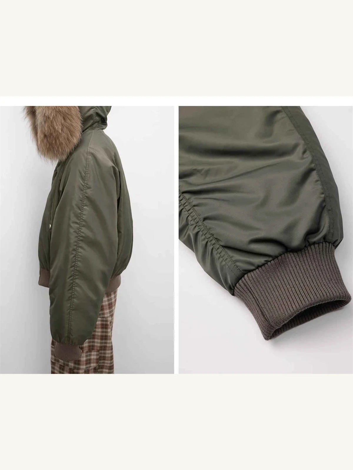 Fireladyfur Cool and Sharp short hooded jacket hardware details