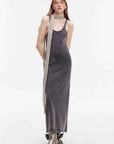 "Cool Girl Recipe" Luxury brand exclusive ferment - washed distressed vest dress - variant_title