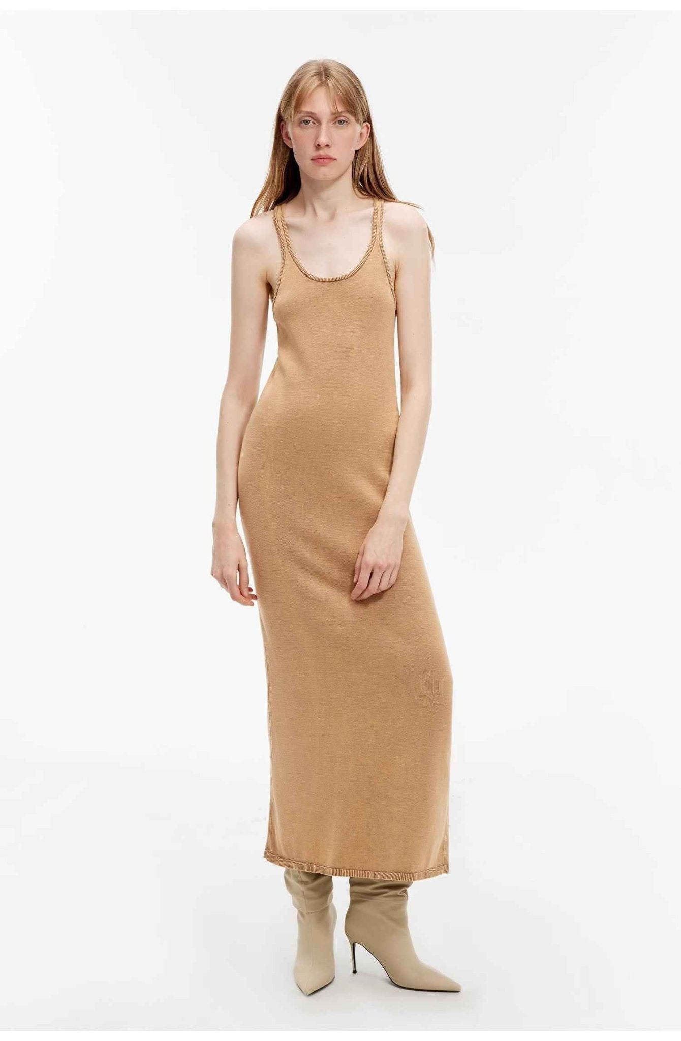 "Cool Girl Recipe" Luxury brand exclusive ferment - washed distressed vest dress - variant_title