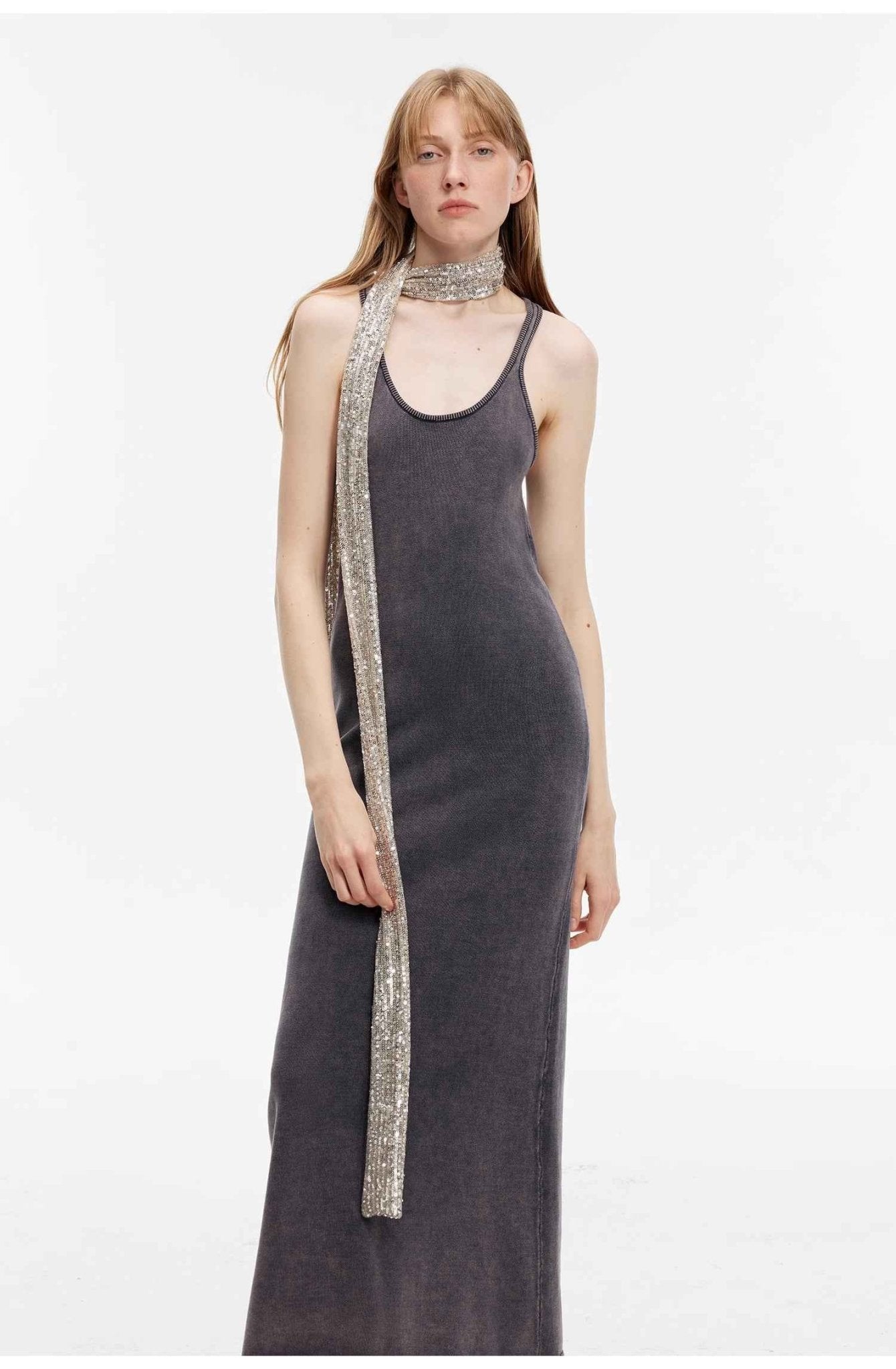 "Cool Girl Recipe" Luxury brand exclusive ferment - washed distressed vest dress - variant_title