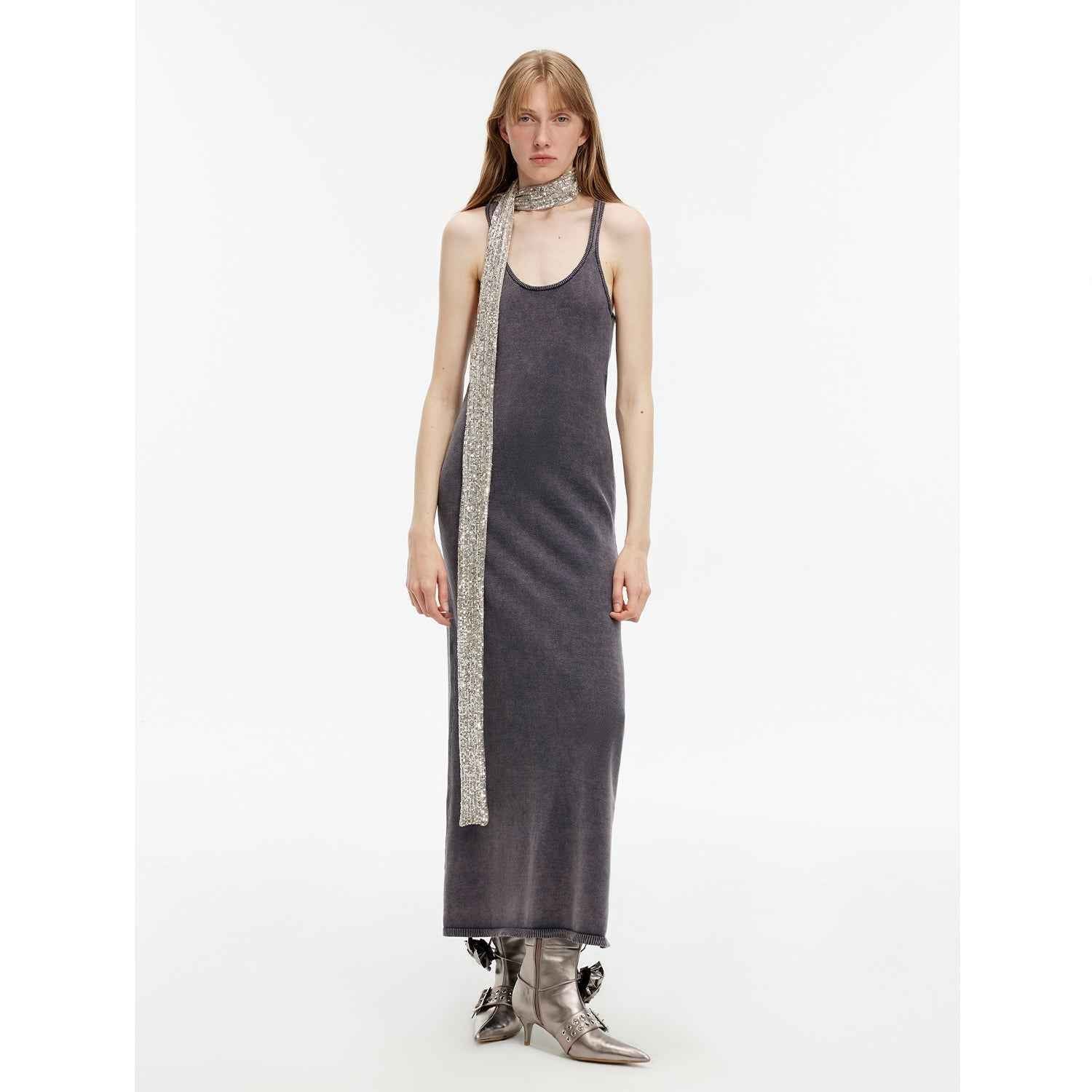 "Cool Girl Recipe" Luxury brand exclusive ferment - washed distressed vest dress - variant_title