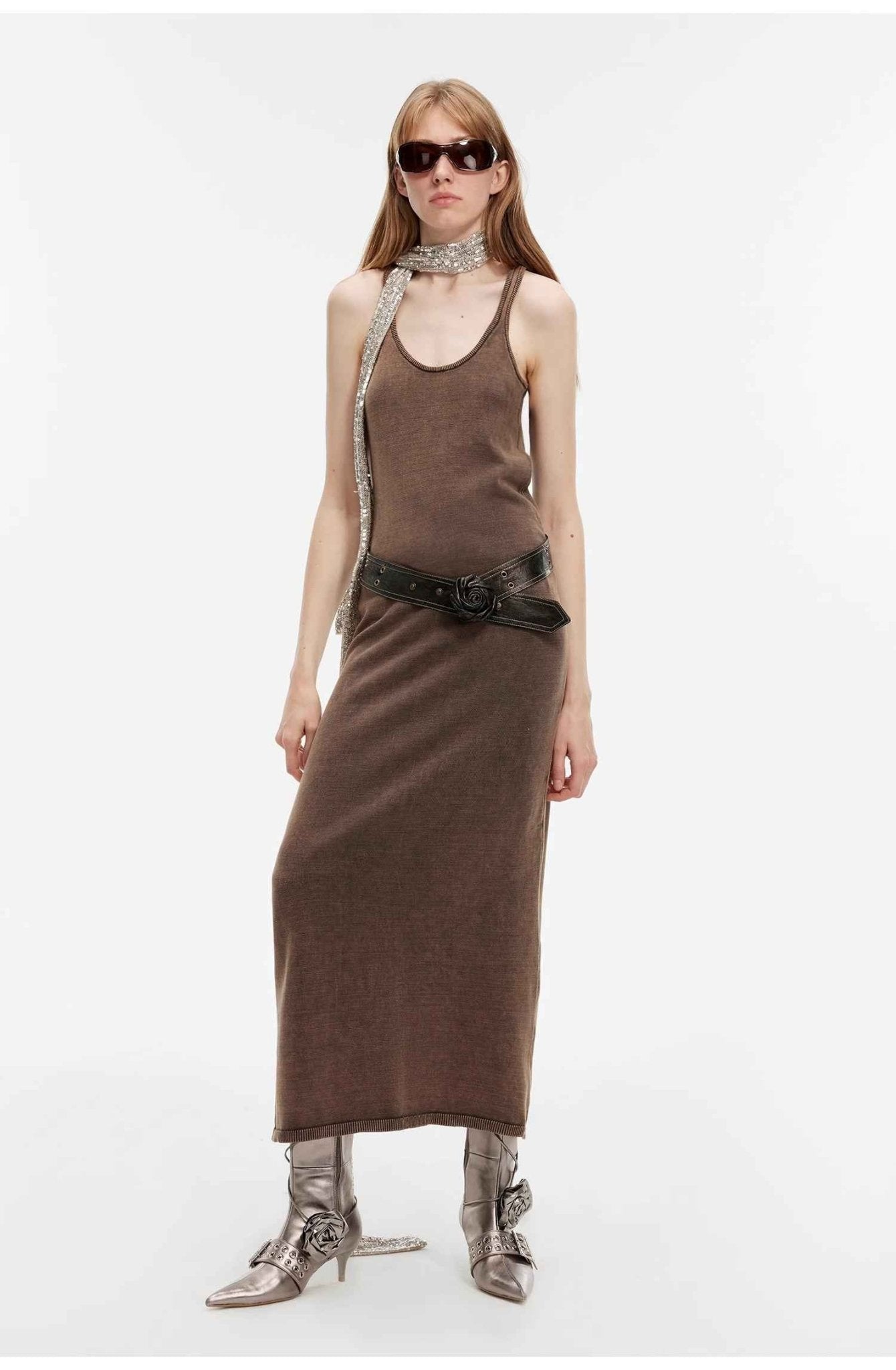 "Cool Girl Recipe" Luxury brand exclusive ferment - washed distressed vest dress - variant_title