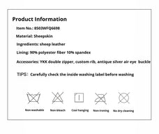 Curly Story sheep curly shearling bomber jacket materials and care information