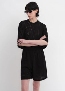 Customized Acetate Cotton Geometric Lines Knitted Suit - variant_title