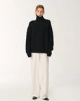 Customized cotton fabric skin - friendly washed drape versatile wide - leg jeans - variant_title