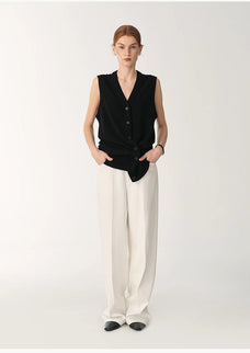 Customized cotton fabric skin - friendly washed drape versatile wide - leg jeans - variant_title