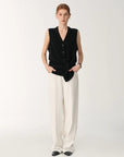 Customized cotton fabric skin - friendly washed drape versatile wide - leg jeans - variant_title