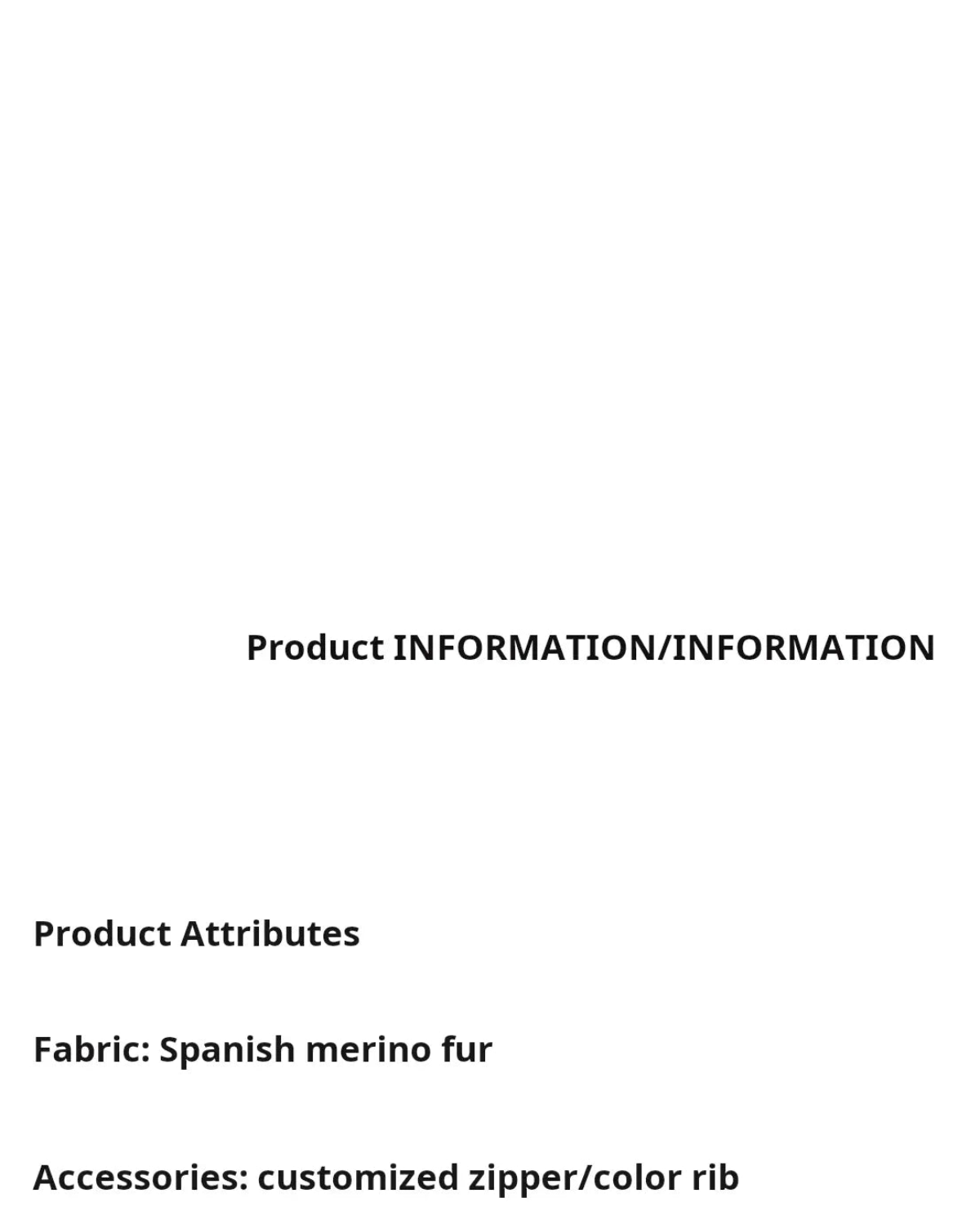 Dapple Manor Spanish Merino shearling jacket product information